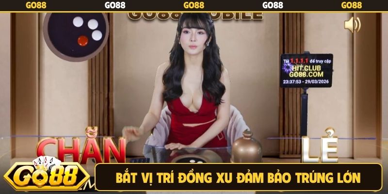 Bắt vị trí đồng xu đảm bảo trúng lớn