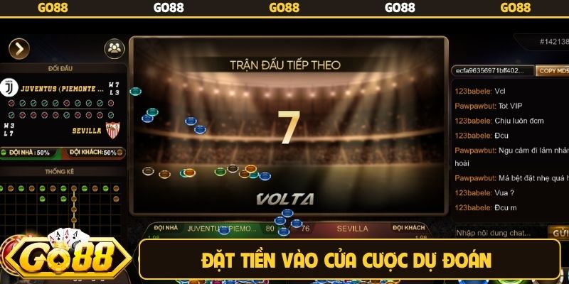 Đặt tiền vào cửa cược dự đoán