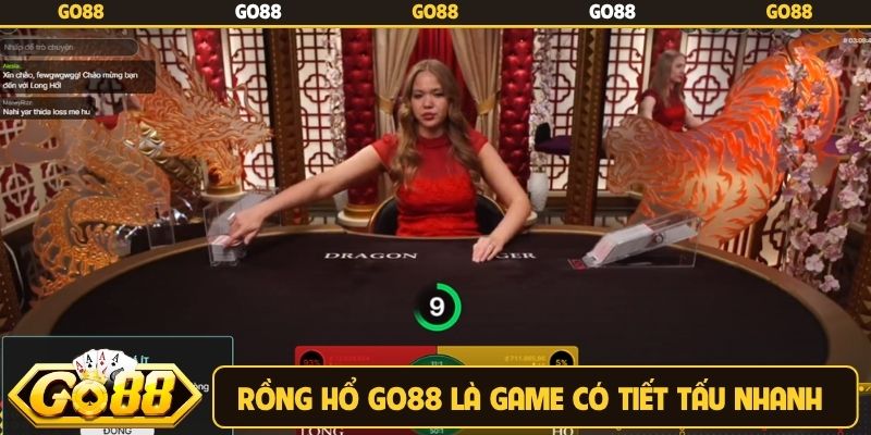 Rồng hổ GO88 là game có tiết tấu nhanh