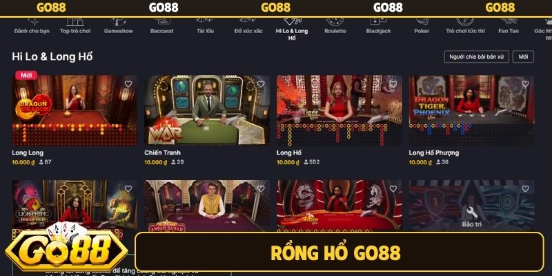 Rồng hổ GO88