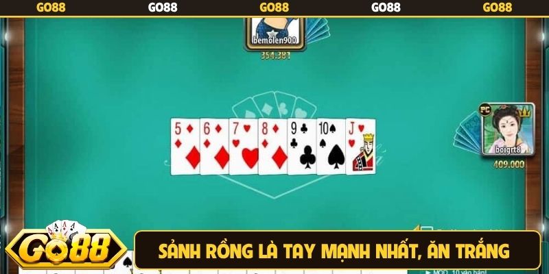 Sảnh rồng là tay mạnh nhất, ăn trắng